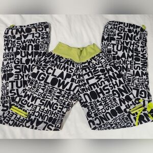 Zumba Fitness Neon Green and Black Pants